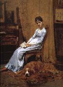 Thomas Eakins The Artist-s wife and his dog Spain oil painting artist